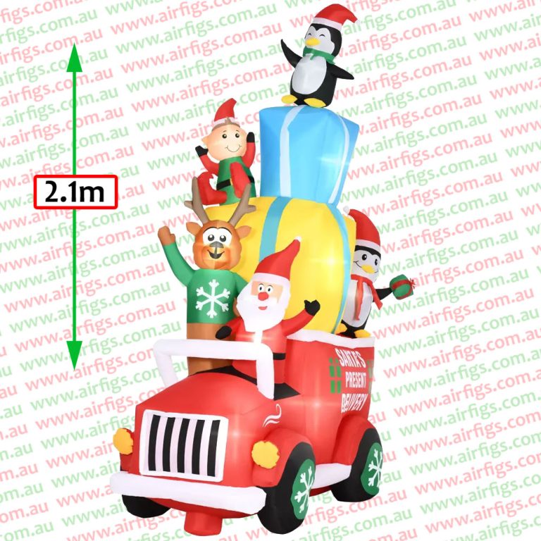 2 1m Santas Presents Delivery Truck Christmas Inflatable Airfigs