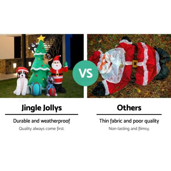 3M Inflatable Dog-loving Santa Christmas Tree - Image 6