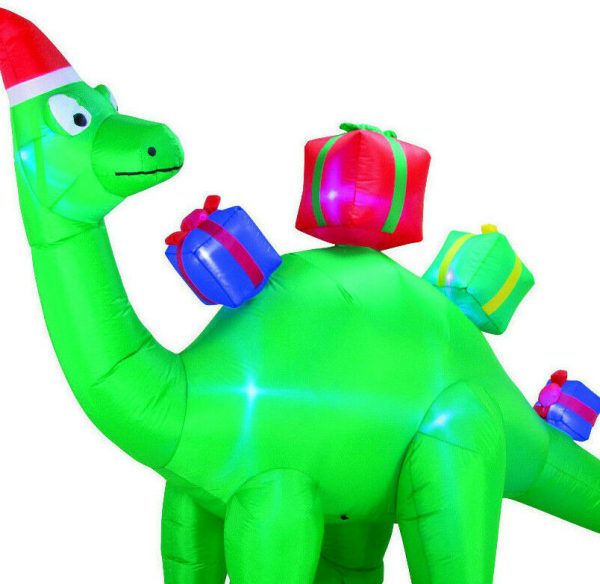 3.4m long Self-Inflating Dinosaur with Presents - Image 3