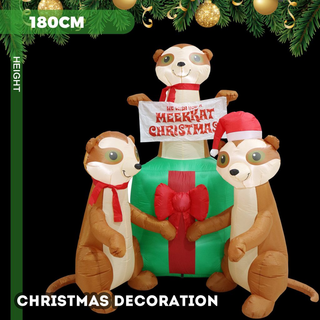 Meerkat Inflatable 1.8m Meerkat Christmas Inflatable – Airfigs Inflatables