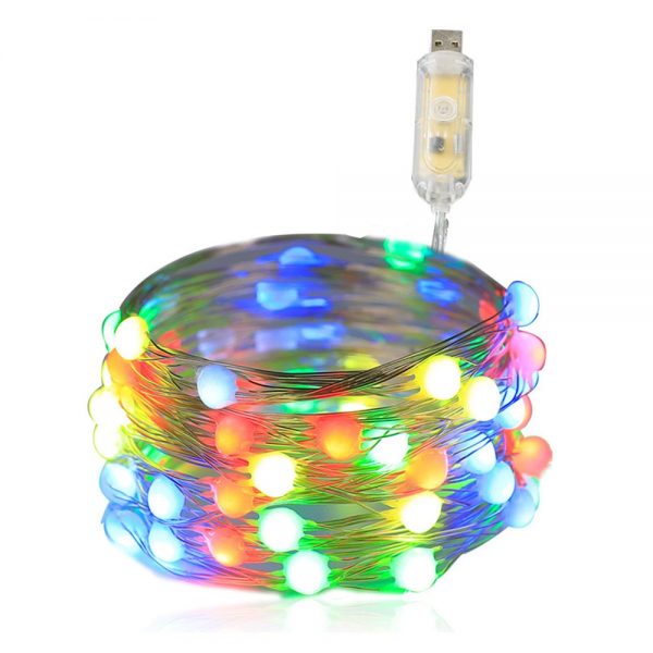 20 metre / 200 LED RGBW Christmas USB Chasing Lights - Image 2