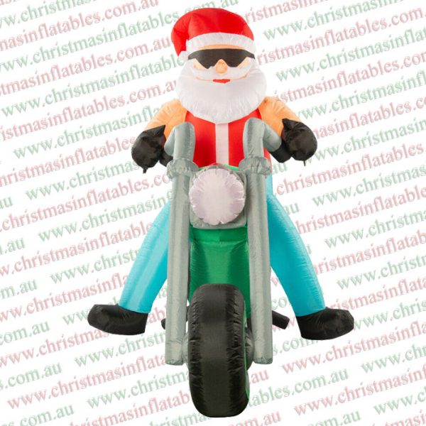 1.8m Santa Biker Airpower Christmas Inflatable - Image 4