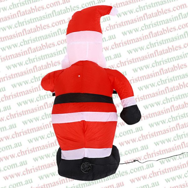 1.2m Santa with Green Candy Cane - Image 4