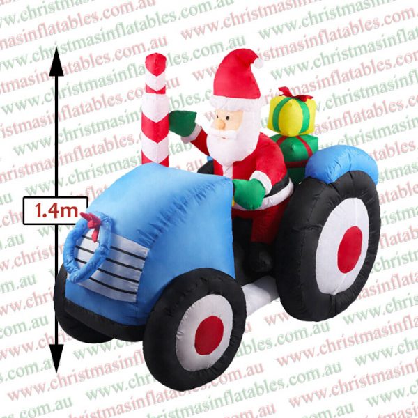 1.4m Tractor Santa Christmas Inflatable - Image 2