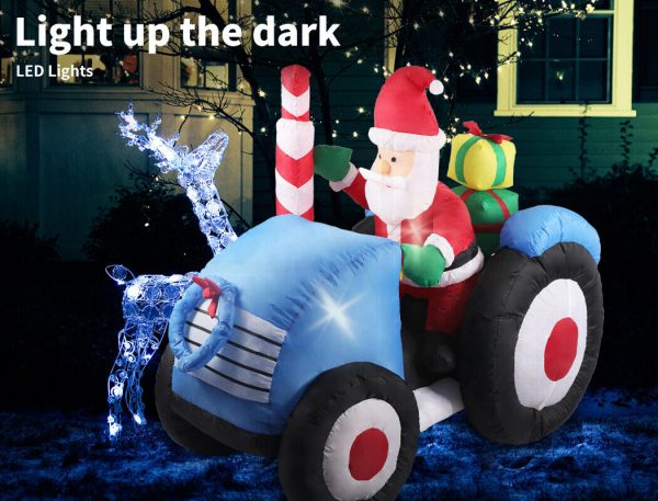 1.4m Tractor Santa Christmas Inflatable - Image 5