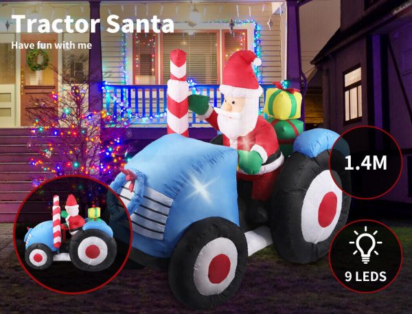 1.4m Tractor Santa Christmas Inflatable - Image 7