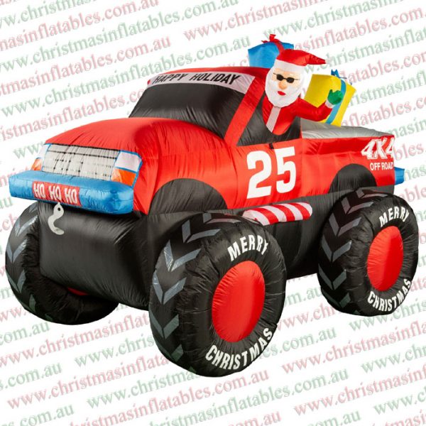 2.4m Big Wheels Santa Christmas Inflatable