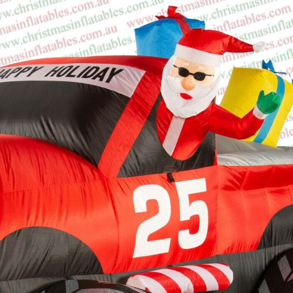 2.4m Big Wheels Santa Christmas Inflatable - Image 3