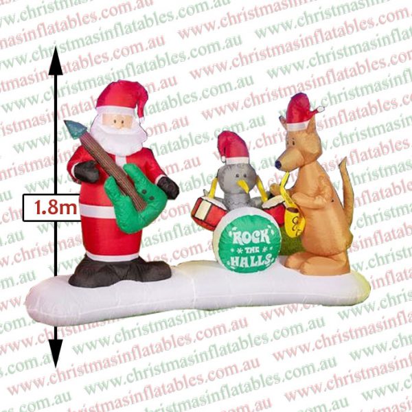 2.6m Rock The Halls Santa's Band Christmas Inflatable - Image 2