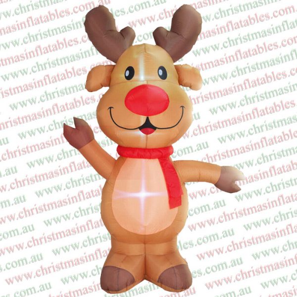 2.4m Big Headed Reindeer Christmas Inflatable