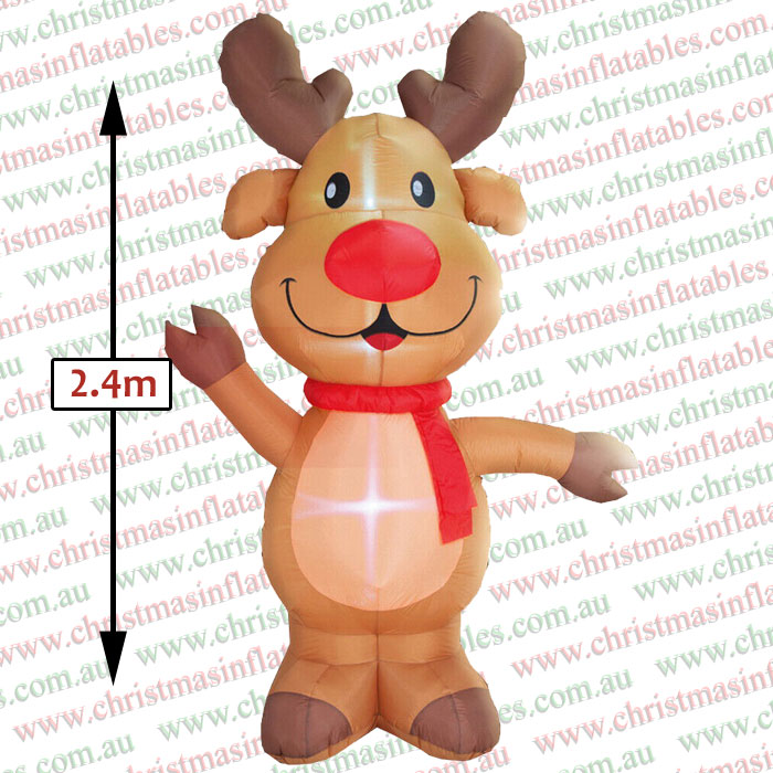 2.4m Big Headed Reindeer Christmas Inflatable – Airfigs Inflatables