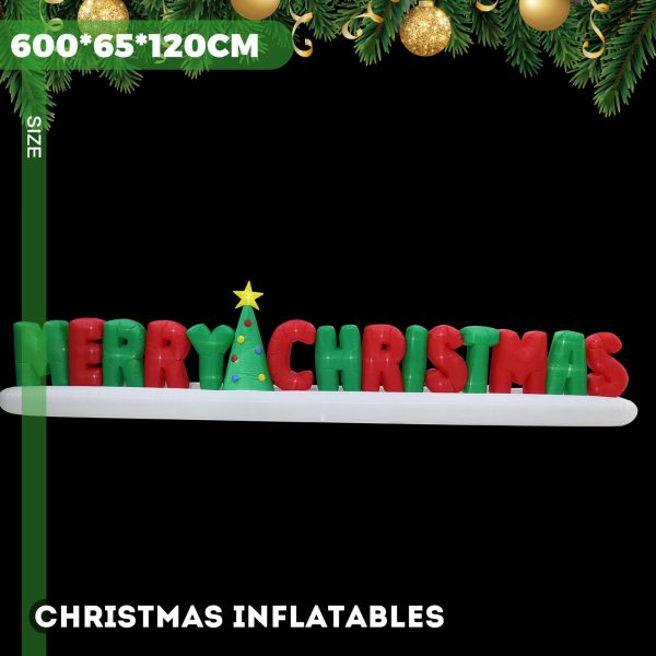 6m Merry Christmas Sign Christmas Inflatable - Image 3