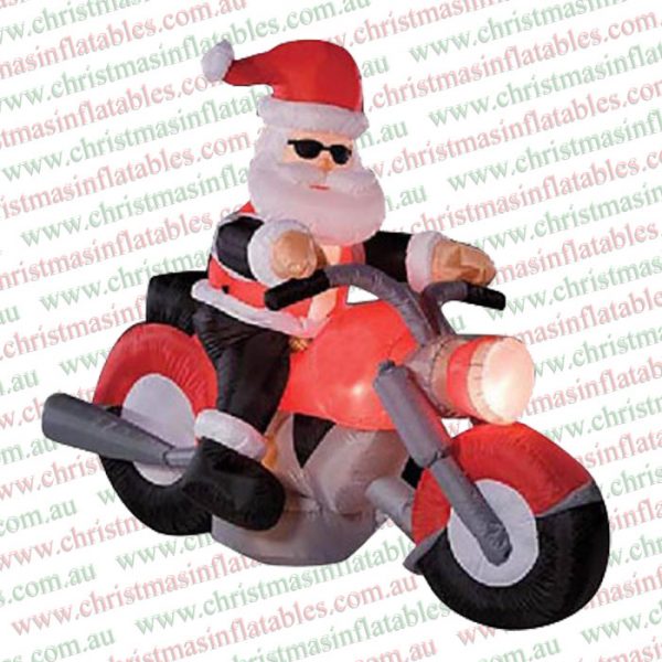 1.6m Santa & Motorbike Christmas Inflatable