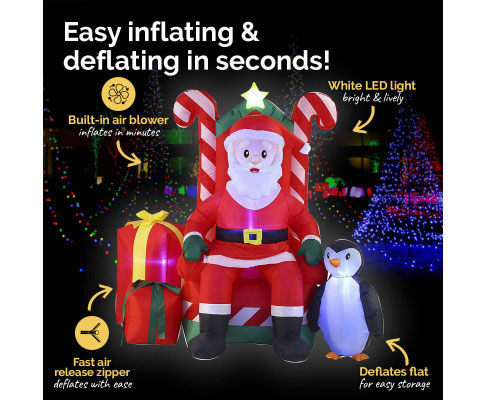 2.1m Santa In His Armchair Christmas Inflatable – Airfigs Inflatables