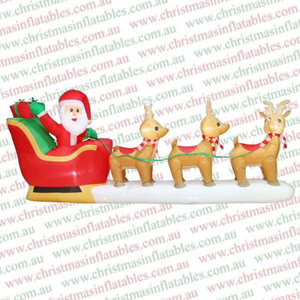 3.6m 3 Deer Santa Sleigh