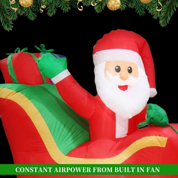 3.6m 3 Deer Santa Sleigh - Image 4