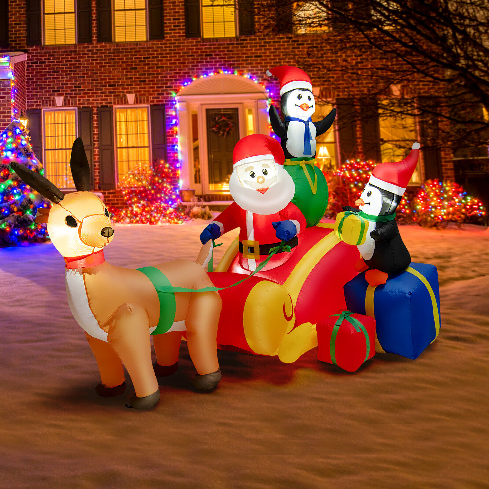 1.8m Santa Sleigh Out For Delivery - Image 5