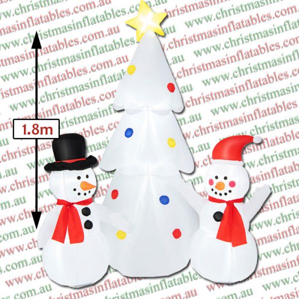 1.8m Snowman Family Tree Christmas Inflatable - Image 2