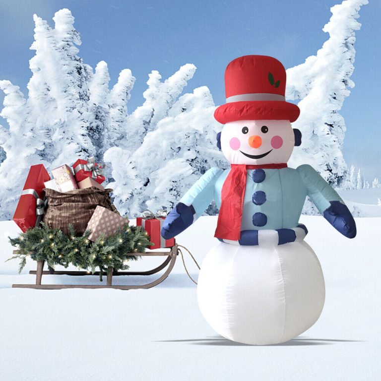 Snowman Head Inflatable 2.4m Christmas Snowman Inflatable – Airfigs Inflatables