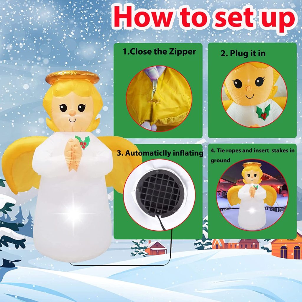 1.5m Christmas Angel Inflatable – Airfigs Inflatables