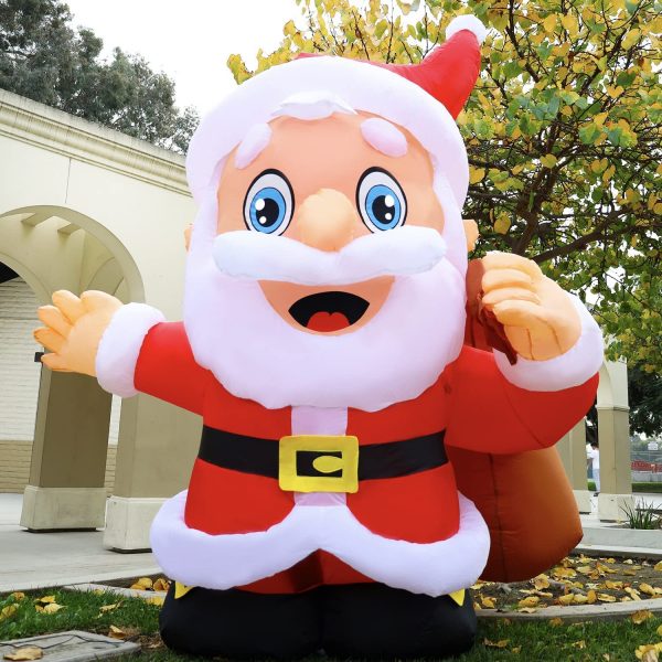 2m Large Body Santa with Huge Gift Bag Inflatable - Image 3