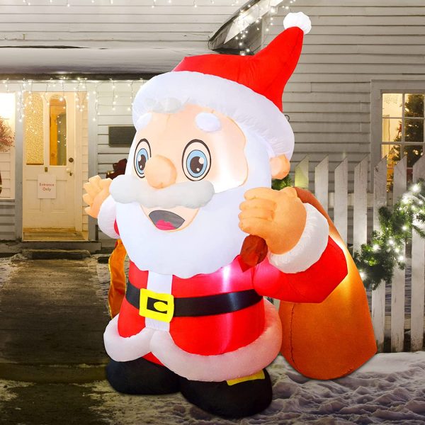 2m Large Body Santa with Huge Gift Bag Inflatable - Image 4