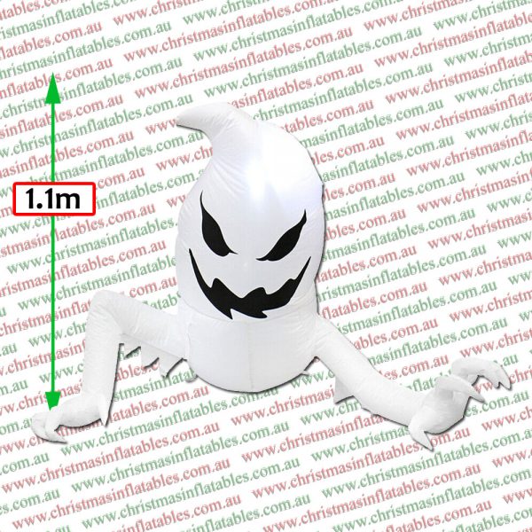 1.1m Scary Ground Crawler Ghost Halloween Inflatable - Image 2