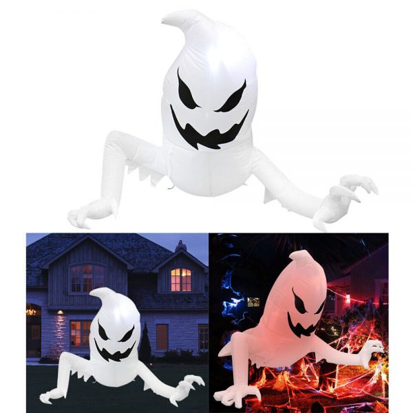 1.1m Scary Ground Crawler Ghost Halloween Inflatable - Image 3