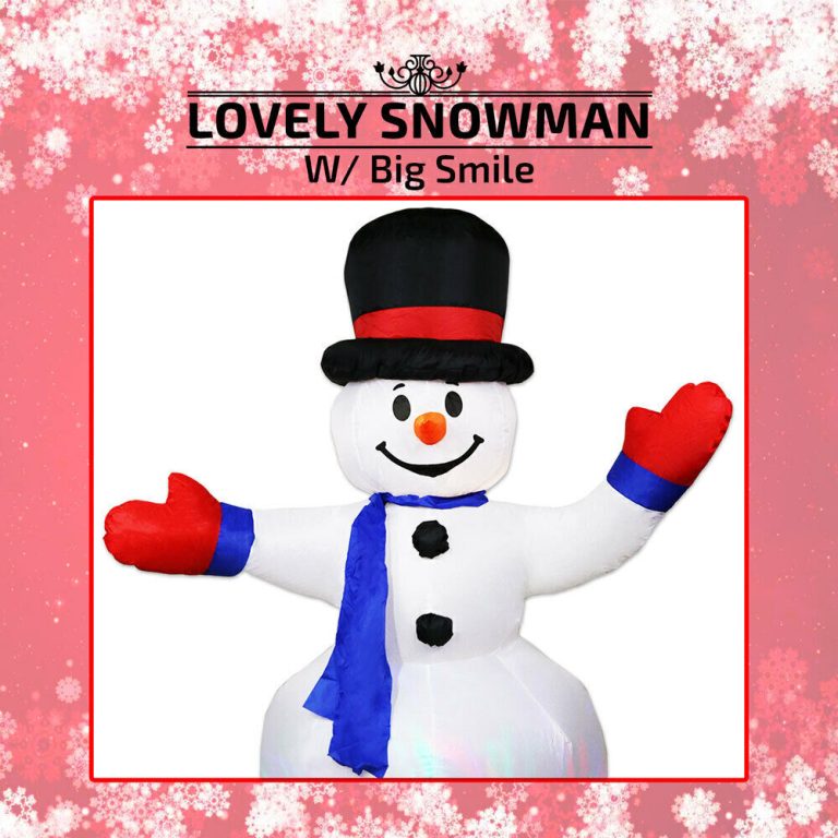 1.8m Snowman with Ribbon Light Christmas Inflatable – Airfigs Inflatables