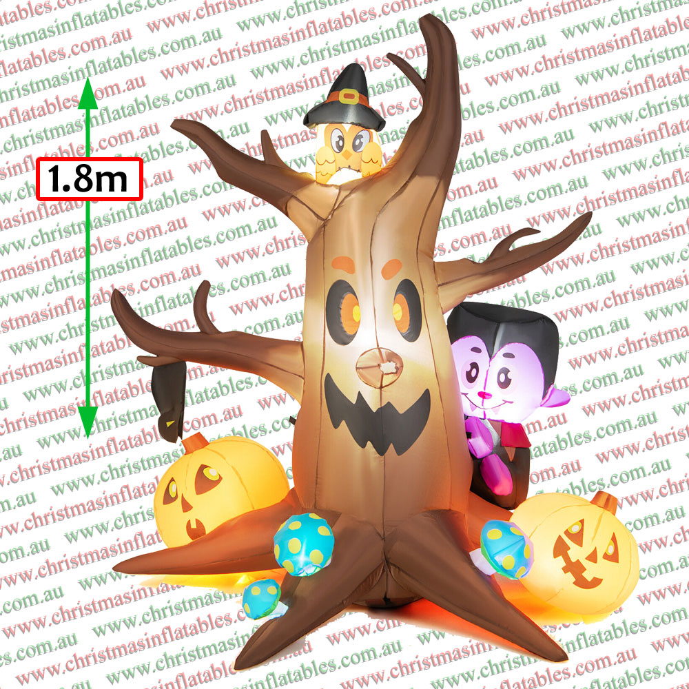 1.8M Tree, Owl, Bat, Pumpkin and Vampire Inflatable Tree - Image 2