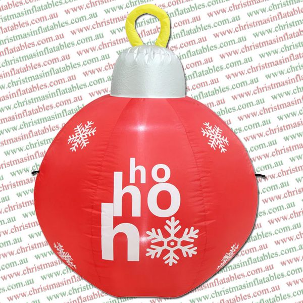 120cm Red Ho Ho Ho Bauble Christmas Inflatable