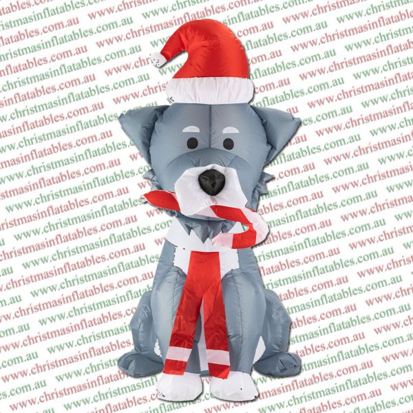 1.5m Schnauzer Puppy Christmas Inflatable