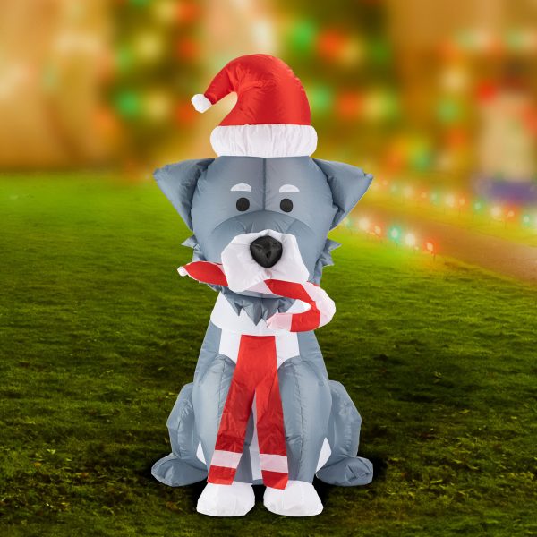 1.5m Schnauzer Puppy Christmas Inflatable - Image 4