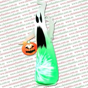 1.7m Scary White Ghost with Pumpkin Halloween Inflatable