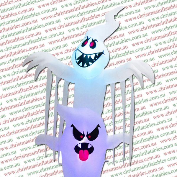 3.1m Stacked Ghosts Halloween Inflatable w/ RGB Lights - Image 3