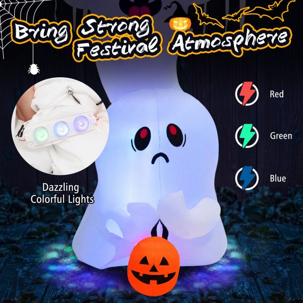 3.1m Stacked Ghosts Halloween Inflatable w/ RGB Lights - Image 9