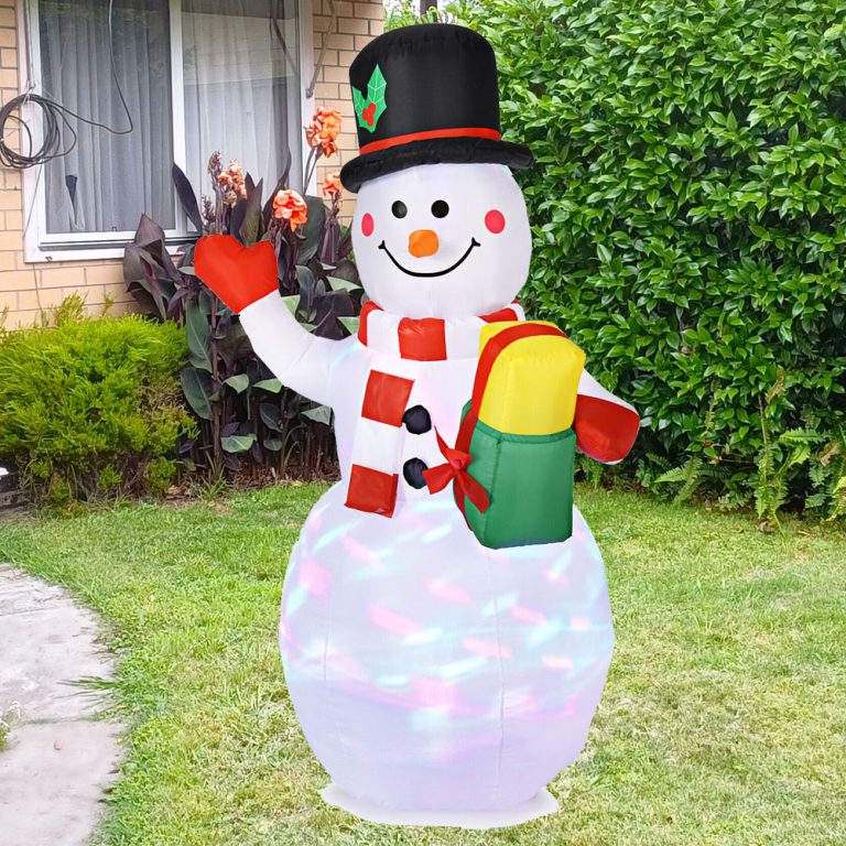 1.5m Snowman with Ribbon Light Christmas Inflatable – Airfigs Inflatables