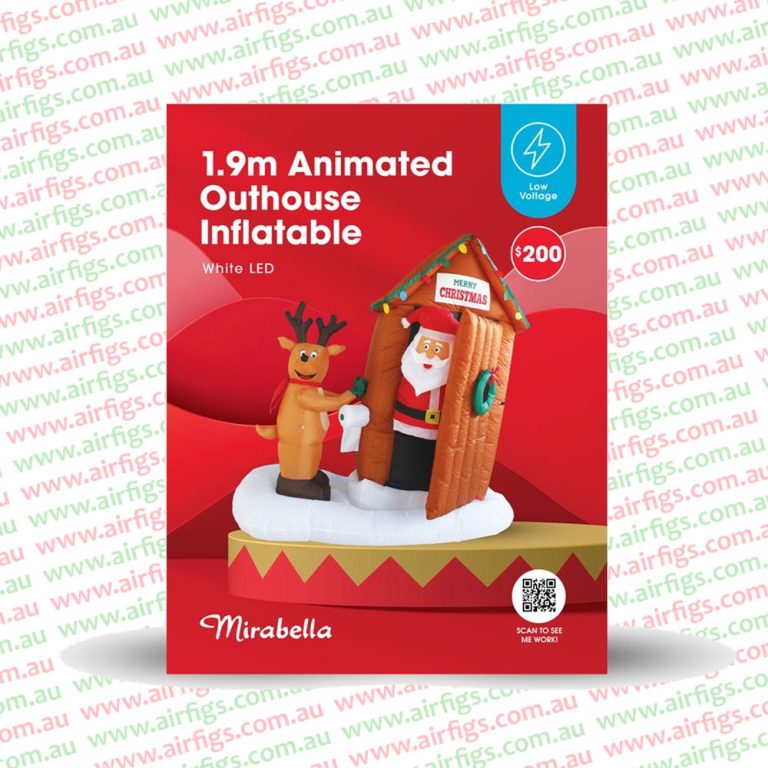 1.9m Animated Outhouse Christmas Inflatable – Airfigs Inflatables