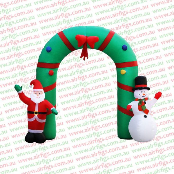 2.5m Santa Snowman Wreath Archway Inflatable