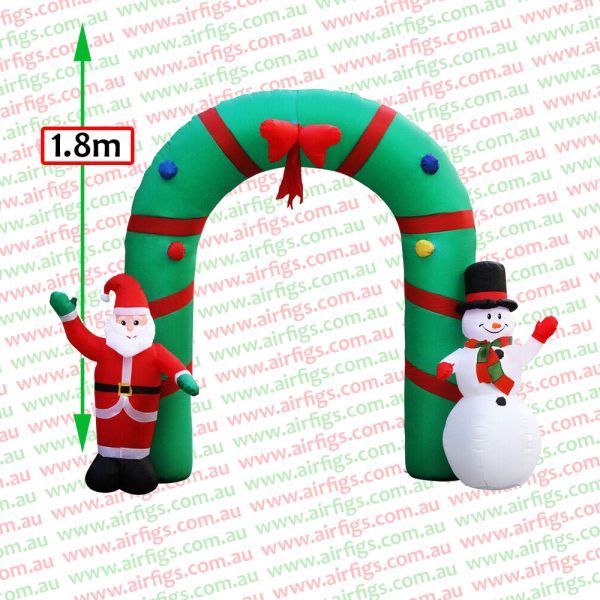 2.5m Santa Snowman Wreath Archway Inflatable - Image 2