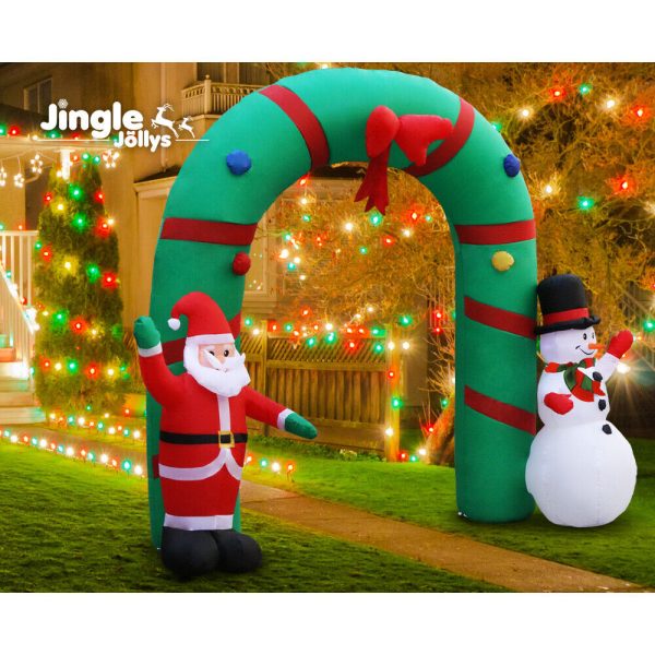 2.5m Santa Snowman Wreath Archway Inflatable - Image 6