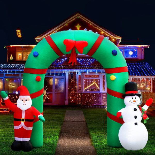 2.5m Santa Snowman Wreath Archway Inflatable - Image 7