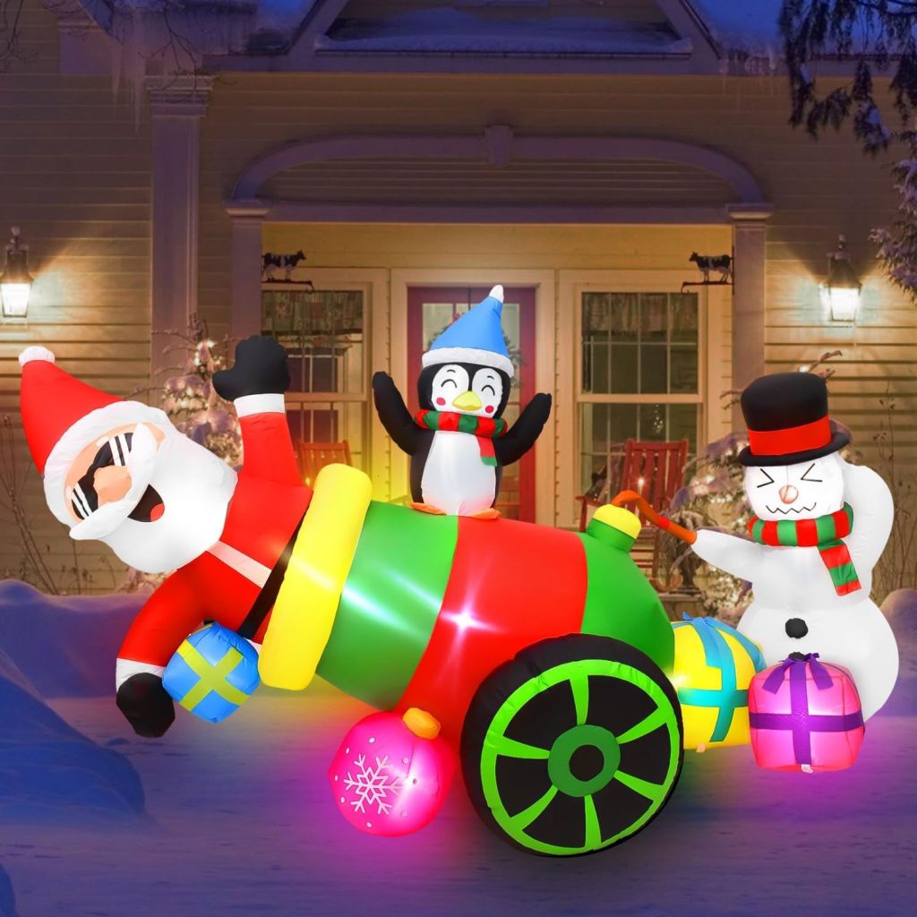 2.4m Cannon Shoot Santa Christmas Inflatable. – Airfigs Inflatables
