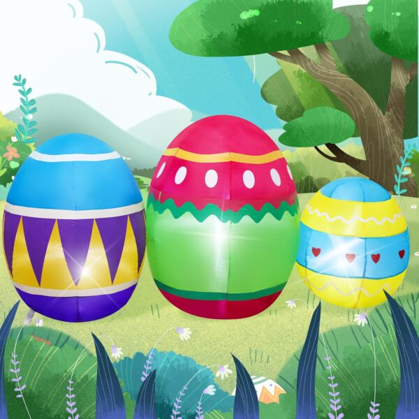 1.4m Triple Easter Egg Bundle Easter Inflatable - Image 7