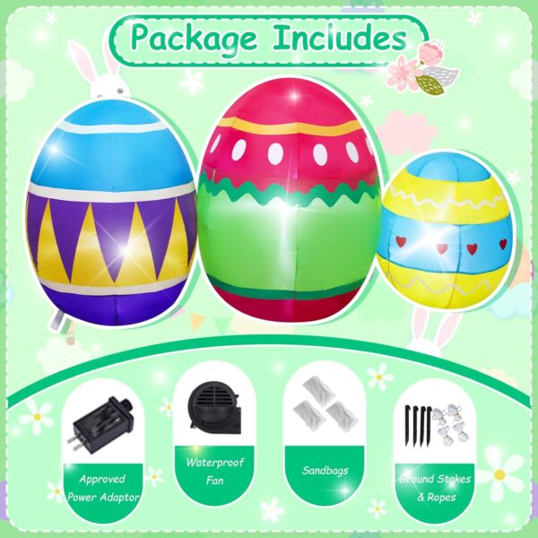 1.4m Triple Easter Egg Bundle Easter Inflatable - Image 4