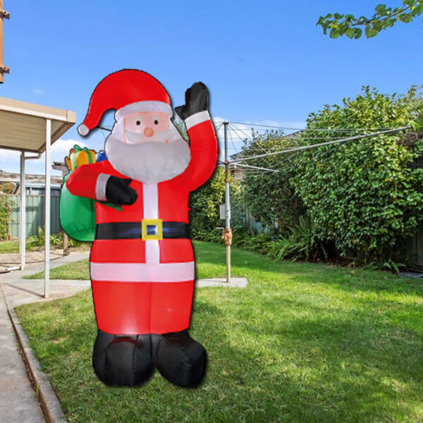 1.8m Santa With Sack Christmas Inflatable - Image 3