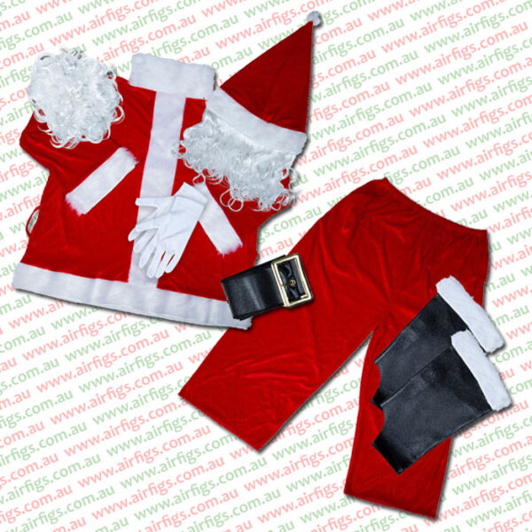 7 Piece Adults Santa Suit One Size Fits Most