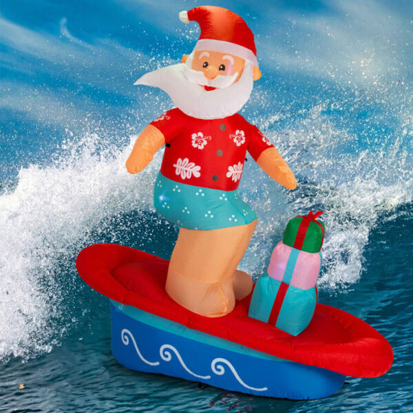 2.1m Surfboard Santa with Presents Christmas Inflatable - Image 4