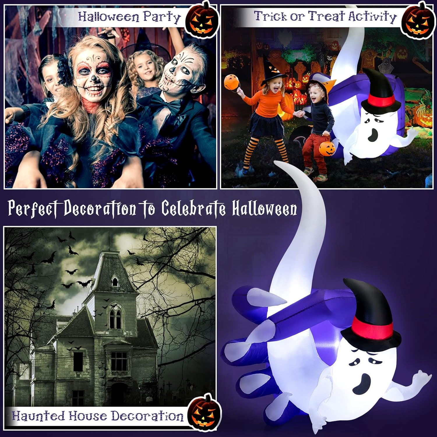1.8m Ghost in Sharp Claw Halloween Inflatable - Image 9