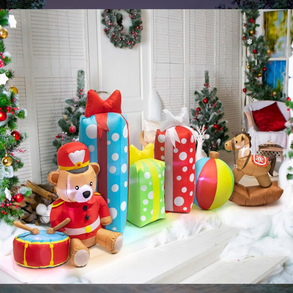 3.2m Teddy, Toys and Gifts Christmas Inflatable – Airfigs Inflatables